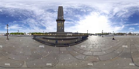 360° view of Place de la Concorde. Obelisk of Luxor - Alamy