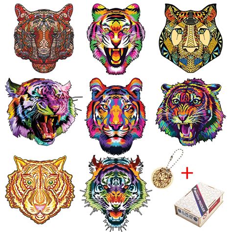 Wooden Animal Puzzles Adults | Unidragon Wooden Puzzles Tiger - 2023 ...