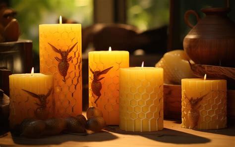 Premium AI Image | HandPoured Beeswax Candles