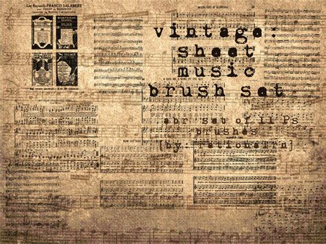 vintage sheet music brushes by rationalrn on DeviantArt