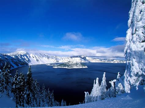 Crater Lake Winter Wallpapers - Wallpaper Cave