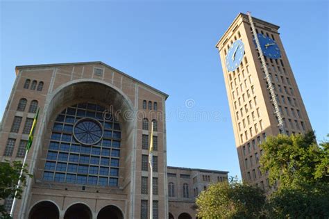 Basilica of the National Shrine of Our Lady of Aparecida Stock Photo - Image of christ ...