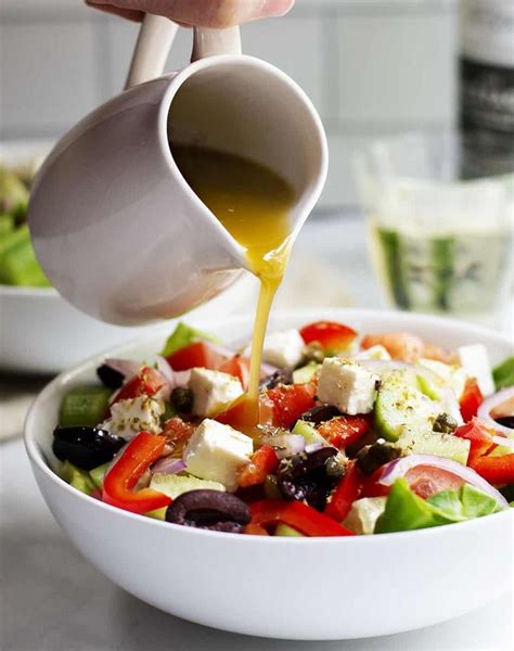 An easy and healthy authentic Greek Salad Dressing recipe made with red wine vi… | Greek salad ...