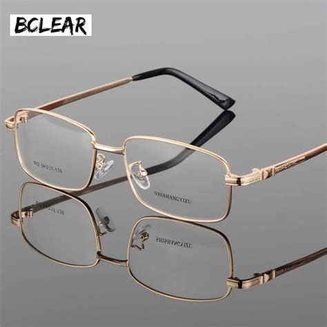 BCLEAR Fashion eyeglasses classic thick gold plating men's new full ...