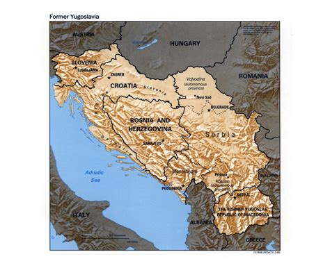 Maps of Yugoslavia | Collection of maps of Former Yugoslavia | Europe ...