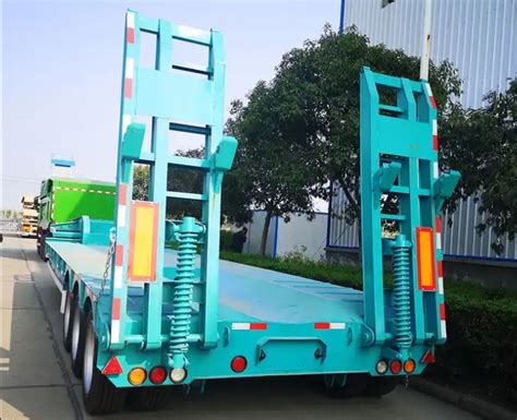 CIMC H40 3axle lowbed semi trailer heavy transport trailer vehicle factory