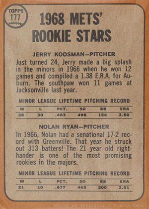 Nolan Ryan Rookie Card Guide, Checklist and History