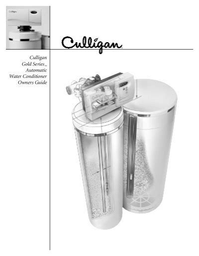 Culligan Gold Series Automatic Water Conditioner Owners Guide