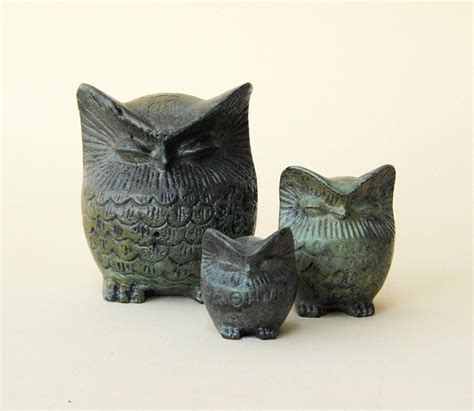 Owl Greek Bronze Metal Sculpture