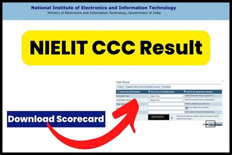 NIELIT CCC Result 2023 - Score Card, @student.nielit.gov.in