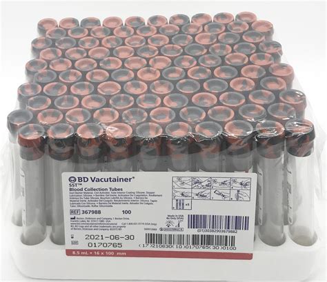 BD 367988 Tiger top Vacutainer plastic SST ( 100/PK) - Cavala Scientific