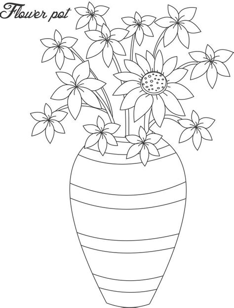 Flower Pot Drawing Images at GetDrawings | Free download