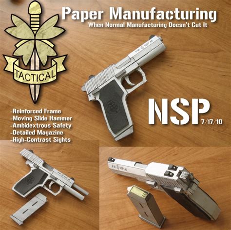 Non Specific Pistol Papercraft | Papercraft Paradise | PaperCrafts | Paper Models | Card Models