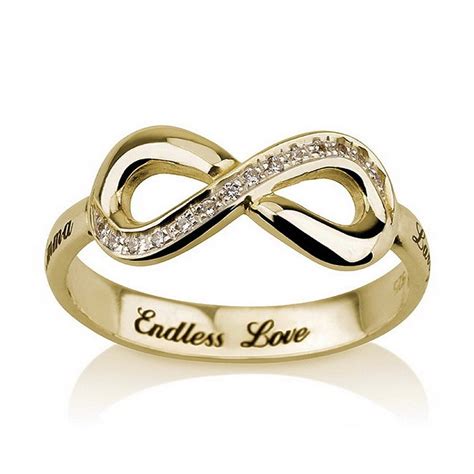 Infinity Ring Gold Infinity ring Engraved by MyPersonalized