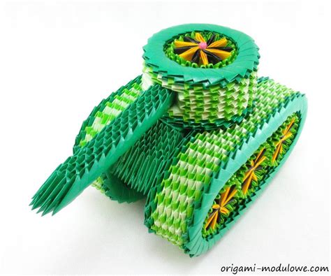 Modular Origami Tank #1 by origamimodulowe on DeviantArt Origami Modular, Origami Car, Origami ...