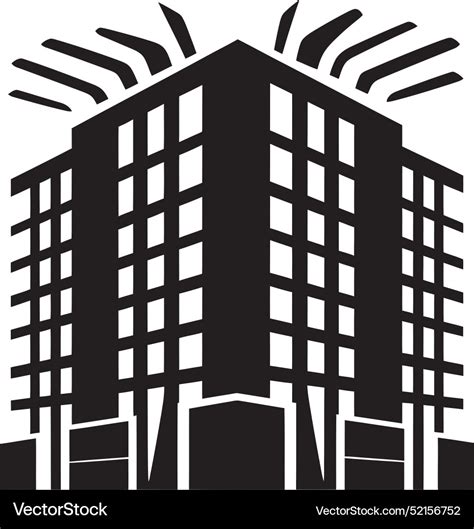 Sleek modern structures black building art city Vector Image