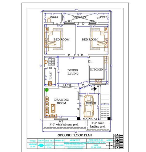 25 X 40 House Floor Plan - floorplans.click