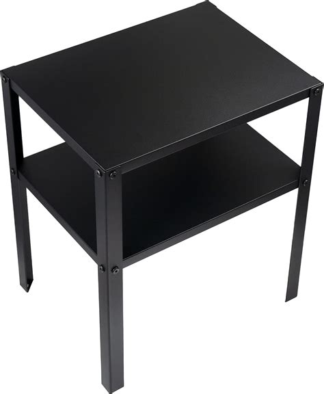 Bedside IKEA Cabinet KNARREVIK Black Metal Storage Decorative Coffee Table With Shelf : Amazon ...