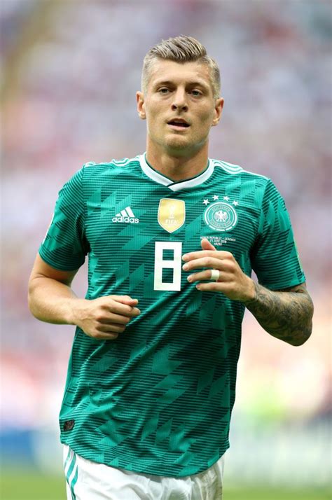 KAZAN, RUSSIA - JUNE 27: Toni Kroos of Germany during the 2018 FIFA World Cup Russia group F ...