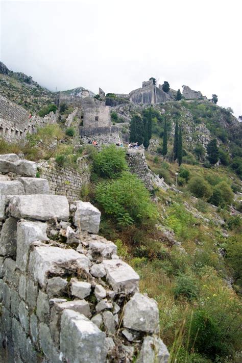 The city walls of Kotor stock photo. Image of historic - 63001542