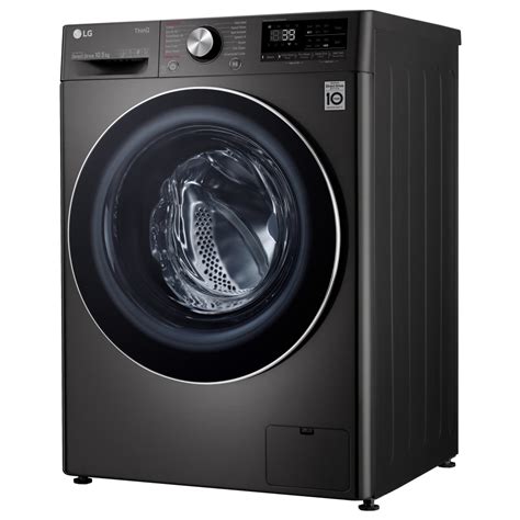 LG F4V909BTSE 9kg TurboWash Steam Washing Machine 1400rpm - BLACK STEEL - Appliance City