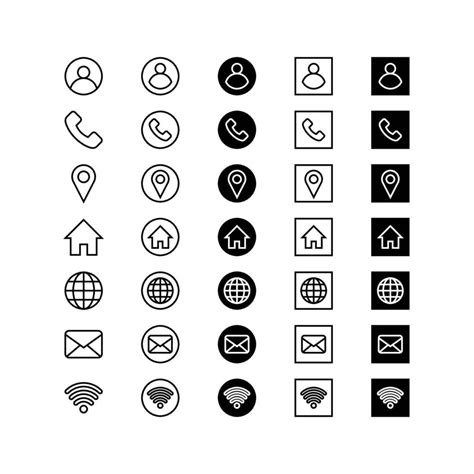 black and white business card icon design 12284248 Vector Art at Vecteezy