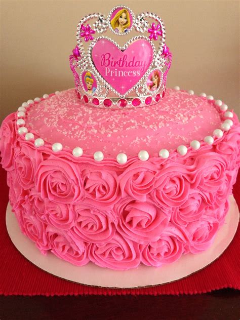 Ombré inside princess cake Girls Birthday Cakes Easy, Barbie Birthday Party, 1st Birthday Cakes ...