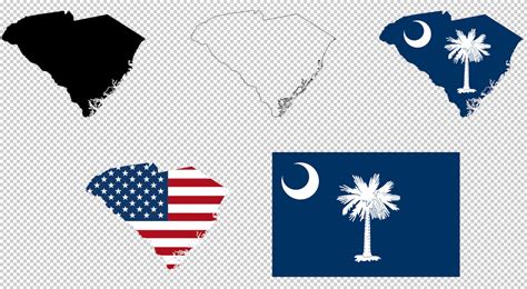 South Carolina State Flag SVG Vector Clip Art Cutting Files - Etsy