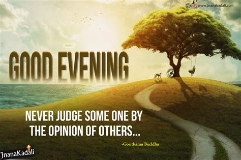 Good Evening Greetings in English with Gautama Buddha Inspirational Life Quotes hd wallpapers ...