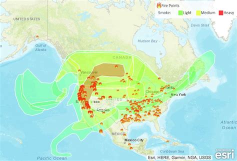 Smoke from West Coast wildfires turns East Coast skies hazy