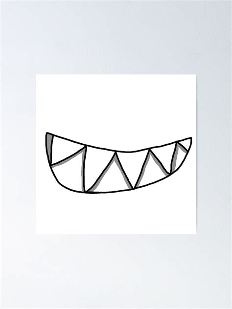 "Sharp Teeth Smile" Poster for Sale by Nyamelon | Redbubble