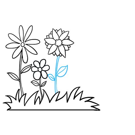 How to Draw a Flower Garden - Really Easy Drawing Tutorial