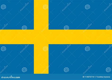 Swedish National Flag, Official Flag of Sweden Accurate Colors Stock ...