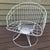 1960s Mid-Century Modern Homecrest Bottemiller White Metal Wire Swivel Rocker Barrel Chair ...