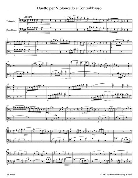 Duet for Cello and Double Bass (Cello/String Bas | J.W. Pepper Sheet Music