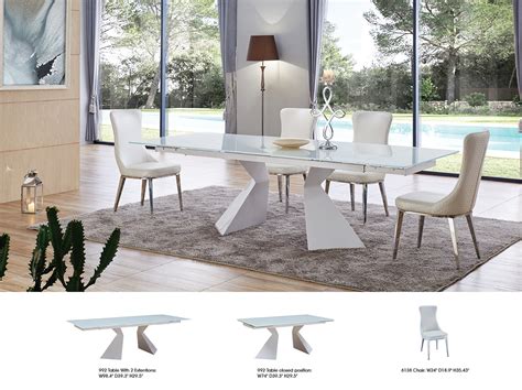 Glass Top Extendable Dining Table EF92 | Modern Dining