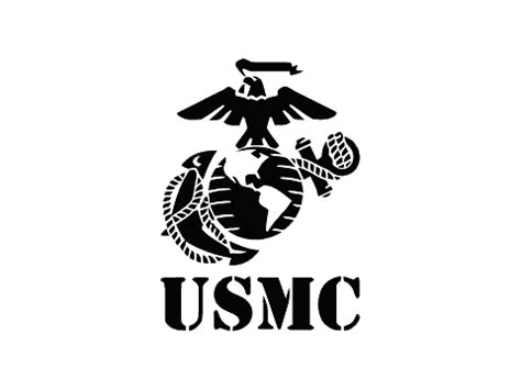 Usmc Logo Stencil Transparent