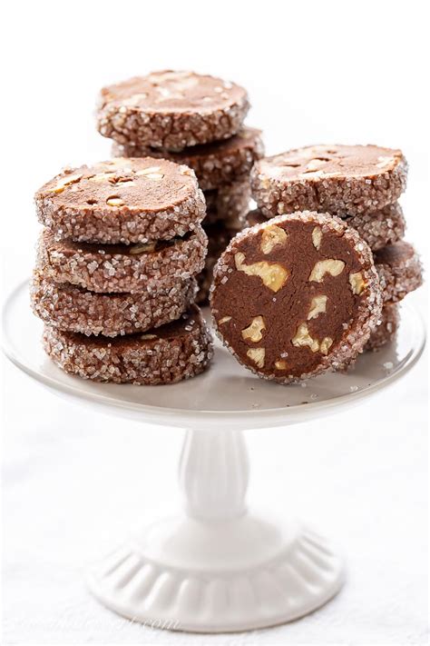 Chocolate Shortbread Cookies with Walnuts-3 - Saving Room for Dessert