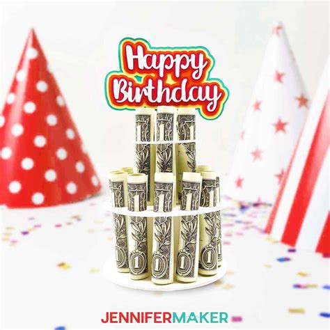 Money Cake SVG Designs- Make An Easy DIY Money Gift! - Jennifer Maker