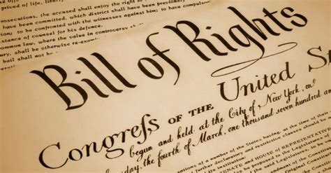 The Bill of Rights (Amendments 1 - 10)