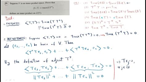 Frobenius Inner product, proof by definition - YouTube