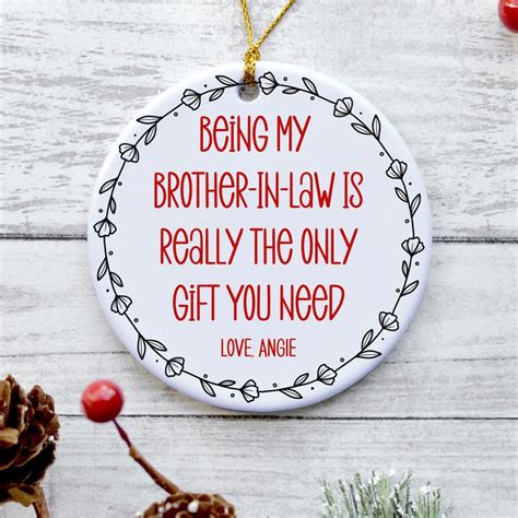 Personalized Brother-in-law Christmas Ornament, Funny Brother in Law ...