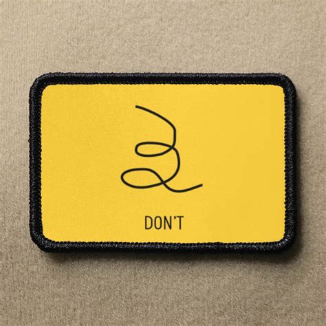 Dont Don't Tread on Me Snake DTOM Gadsden Funny Parody Hook and Loop ...