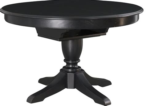 Camden Black Extendable Round Dining Table from American Drew (919-701R) | Coleman Furniture