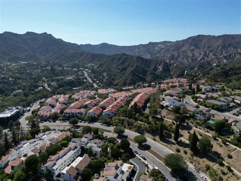 Aerial View of the Pacific Palisades California Housing Development Stock Photo - Image of coast ...