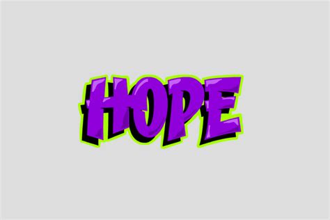 Hope Graffiti Text Design Graphic by sakidesjardins · Creative Fabrica