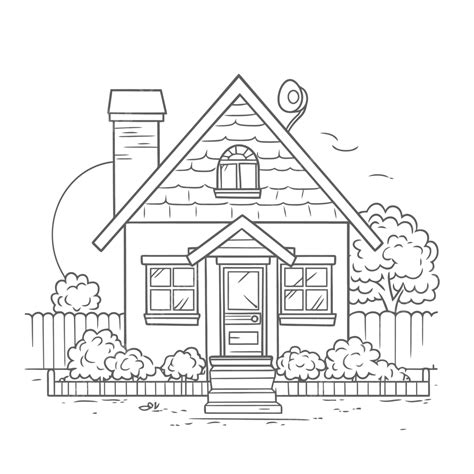 Cartoon House Coloring Page Outline Sketch Drawing Ve - vrogue.co