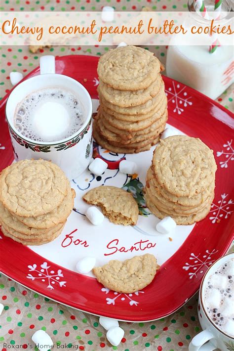 Chewy coconut peanut butter cookies recipe