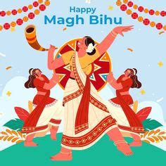 10 Happy Magh Bihu ideas | graphic resources, flat illustration, stock ...