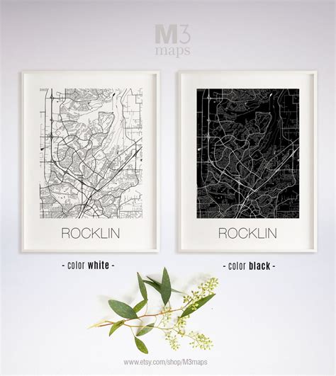 Rocklin California Rocklin CA Map Rocklin Map Rocklin - Etsy